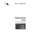 NAKAMICHI 630 Manual de Servicio