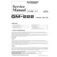 PIONEER GM-222/XR/EW Manual de Servicio