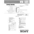 SONY WM507 Manual de Servicio