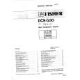 FISHER DCSG30 Manual de Servicio