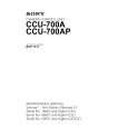 SONY CCU-700AP VOLUME1 Manual de Servicio