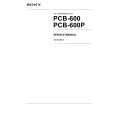 SONY PCB-600P Manual de Servicio