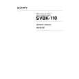 SONY SVBK-110 Manual de Servicio
