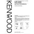 KENWOOD UD203 Manual de Usuario