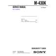 SONY M430K Manual de Servicio