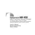NAKAMICHI NR-100 Manual de Usuario