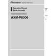 PIONEER AXM-P8000 Manual de Usuario