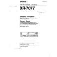 SONY XR-7077 Manual de Usuario
