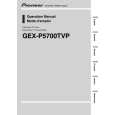 PIONEER GEX-P5700TVP/EW5 Manual de Usuario