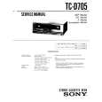 SONY TC-D705 Manual de Servicio