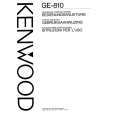 KENWOOD GE-810 Manual de Usuario