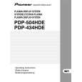 PIONEER PDP-434HDE Manual de Usuario