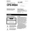 SONY CFS-W504 Manual de Usuario