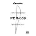 PIONEER PDR-609/WVXJ6 Manual de Usuario