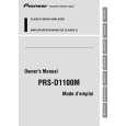 PIONEER PRS-D1100M/XS/EW5 Manual de Usuario