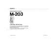 SONY M-203 Manual de Usuario