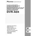 PIONEER DVR-A04/KBXV Manual de Usuario