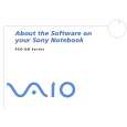 SONY PCG-GR114EK VAIO Software Manual