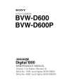 SONY BVW-D600 VOLUME 1 Manual de Servicio