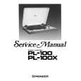PIONEER PL-100X Manual de Servicio