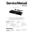 TECHNICS RP070 Manual de Servicio