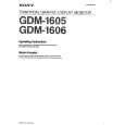 SONY GDM-1605 Manual de Usuario
