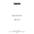 ZANUSSI ZBP1165X Manual de Usuario
