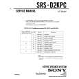 SONY SRS-D2KPC Manual de Servicio