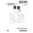 SONY WCS999 Manual de Servicio