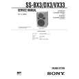 SONY SSVX33 Manual de Servicio