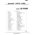 SHARP SF-9500 Catálogo de piezas