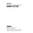 SONY DNW-75 VOLUME 1 Manual de Servicio
