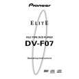 PIONEER DV-F07 Manual de Usuario