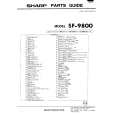 SHARP SF-9800 Catálogo de piezas