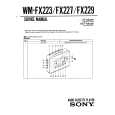 SONY WMFX227 Manual de Servicio