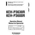 PIONEER KEH-P3600R Manual de Usuario