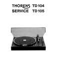 THORENS TD104 Manual de Servicio