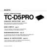 SONY TC-D5PROII Manual de Usuario