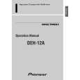 PIONEER DEH-12A/XM/UC Manual de Usuario