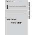 PIONEER PRS-D4200F/XS/ES Manual de Usuario