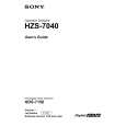 SONY HZS-7040 Manual del propietario