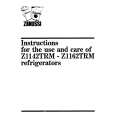 ZANUSSI Z1162TRM Manual de Usuario