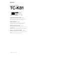 SONY TC-K81 Manual de Usuario