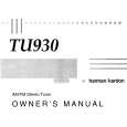 HARMAN KARDON TU930 Manual de Usuario