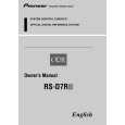PIONEER RS-D7R-2/EW Manual de Usuario