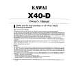 KAWAI X40D Manual de Usuario