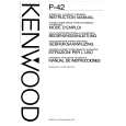 KENWOOD P42 Manual de Usuario
