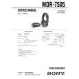 SONY MDR7505 Manual de Servicio