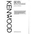 KENWOOD GE-970 Manual de Usuario