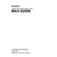 SONY MAV-S2000 Manual de Servicio
